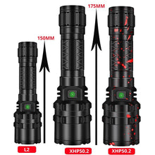 Load image into Gallery viewer, Rechargeable  LED Tactical Flashlights Waterproof Powerful High Lumen Super  Bright Power LED Aluminum Flashlight For Hiking Outdoor Camping Fishing Jogging Running HouseholdPowerful Light
