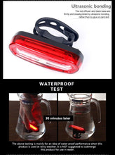Load image into Gallery viewer, Rechargeable LED USB Mountain Bike Tail Light Taillight Safety Warning Bicycle Rear Light Bicycle Lamp Red High Intensity Rear LED Accessories Fits On Any Road Bikes Helmets
