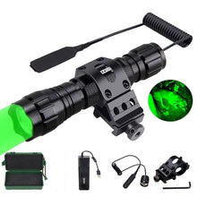 Load image into Gallery viewer, Rechargeable USB Charger High Lumen LED  Light Tactical Flashlight With Rail Mount Led Light White Tactical  Flashlight Pressure Switch For Long Distance Night Hunting
