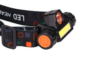 Load image into Gallery viewer, Rechargeable Waterproof Powerful LED Headlamp Portable Mini Built-in 18650 Battery Flashlight For  Portable Head Lamp Flashlight, Outdoor Lightweight Durable Headlight For Outdoor Running Camping Reading Fishing  Walking Jogging Headlight
