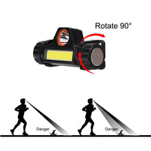 Load image into Gallery viewer, Rechargeable Waterproof Powerful LED Headlamp Portable Mini Built-in 18650 Battery Flashlight For  Portable Head Lamp Flashlight, Outdoor Lightweight Durable Headlight For Outdoor Running Camping Reading Fishing  Walking Jogging Headlight

