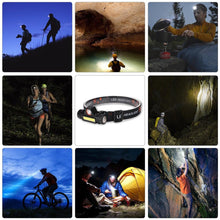 Load image into Gallery viewer, Rechargeable Waterproof Powerful LED Headlamp Portable Mini Built-in 18650 Battery Flashlight For  Portable Head Lamp Flashlight, Outdoor Lightweight Durable Headlight For Outdoor Running Camping Reading Fishing  Walking Jogging Headlight
