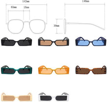 Load image into Gallery viewer, Rectangle Retro Sunglasses Trendy Small Rectangle Sunglasses Women Men Vintage Thick Frame Small Square Glasses n Small Glasses For  Men Modern Design Lightweight Frames Sunglasses For Summer

