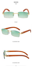 Load image into Gallery viewer, Rectangle Sunglasses for Men/Women Small Rimless Square Shade Eyewear  Sunglasses For Men Super Clear Rimless Sunglasses  Classic Driving Square Sunglasses

