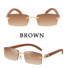 Load image into Gallery viewer, Rectangle Sunglasses for Men/Women Small Rimless Square Shade Eyewear  Sunglasses For Men Super Clear Rimless Sunglasses  Classic Driving Square Sunglasses
