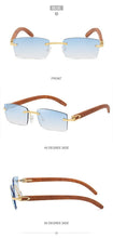 Load image into Gallery viewer, Rectangle Sunglasses for Men/Women Small Rimless Square Shade Eyewear  Sunglasses For Men Super Clear Rimless Sunglasses  Classic Driving Square Sunglasses
