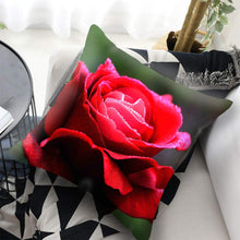 Load image into Gallery viewer, Red Flower Cushion Pillow Covers Love Pillow Covers Decorative Linen Square Couple Cushion Cases Home Decor Polyester Throw Pillow Case Super Soft Short Plush Cushion Cover Festive Home Decorative Cushions 45X45CM
