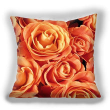 Load image into Gallery viewer, Red Flower Cushion Pillow Covers Love Pillow Covers Decorative Linen Square Couple Cushion Cases Home Decor Polyester Throw Pillow Case Super Soft Short Plush Cushion Cover Festive Home Decorative Cushions 45X45CM
