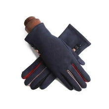 Load image into Gallery viewer, Red Winter Warm One Size Touch Screen Glove Female Fur Thick Driving Comfortable Gloves For Autumn
