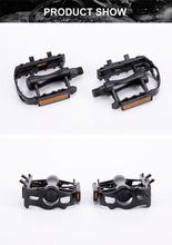 Load image into Gallery viewer, Reflective Setting On Both Sides All-aluminum Large Pedal Bicycle Universal Non-slip Pedal Riding Equipment Bike Pedals Mountain Road Bicycle Flat Pedal-Universal Lightweight Aluminum Alloy Platform Pedal For Travel Cycle-Cross The Road
