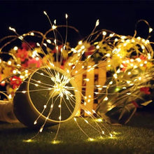 Load image into Gallery viewer, Remote Control Waterproof Christmas Fireworks LED String Lights
