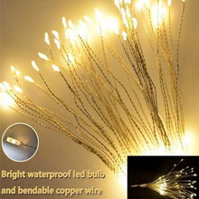 Load image into Gallery viewer, Remote Control Waterproof Christmas Fireworks LED String Lights
