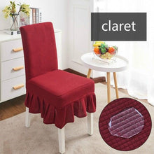 Load image into Gallery viewer, Removable Washable Furniture Protector for Kids Pets Home Waterproof Plaid Elastic Plain Dining Table Chair Cover Dining Room Chair Cover Skirt Stool Cover Chair Spandex Seat Covers
