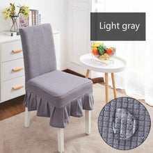 Load image into Gallery viewer, Removable Washable Furniture Protector for Kids Pets Home Waterproof Plaid Elastic Plain Dining Table Chair Cover Dining Room Chair Cover Skirt Stool Cover Chair Spandex Seat Covers
