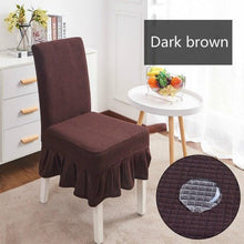 Load image into Gallery viewer, Removable Washable Furniture Protector for Kids Pets Home Waterproof Plaid Elastic Plain Dining Table Chair Cover Dining Room Chair Cover Skirt Stool Cover Chair Spandex Seat Covers
