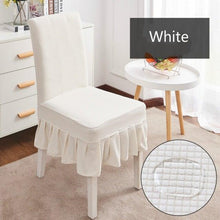 Load image into Gallery viewer, Removable Washable Furniture Protector for Kids Pets Home Waterproof Plaid Elastic Plain Dining Table Chair Cover Dining Room Chair Cover Skirt Stool Cover Chair Spandex Seat Covers
