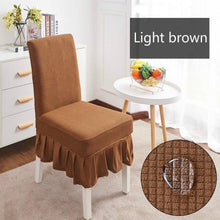 Load image into Gallery viewer, Removable Washable Furniture Protector for Kids Pets Home Waterproof Plaid Elastic Plain Dining Table Chair Cover Dining Room Chair Cover Skirt Stool Cover Chair Spandex Seat Covers
