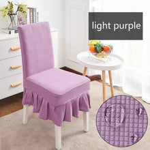 Load image into Gallery viewer, Removable Washable Furniture Protector for Kids Pets Home Waterproof Plaid Elastic Plain Dining Table Chair Cover Dining Room Chair Cover Skirt Stool Cover Chair Spandex Seat Covers
