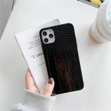 Load image into Gallery viewer, Retro Crocodile Leopard Snake Zebra Pattern Texture PU Leather Cases For iPhone 14 13 Phone Cover Unique Design Shockproof Soft Grip Leather Phone Case For iPhone
