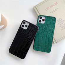 Load image into Gallery viewer, Retro Crocodile Leopard Snake Zebra Pattern Texture PU Leather Cases For iPhone 14 13 Phone Cover Unique Design Shockproof Soft Grip Leather Phone Case For iPhone
