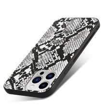 Load image into Gallery viewer, Retro Crocodile Leopard Snake Zebra Pattern Texture PU Leather Cases For iPhone 14 13 Phone Cover Unique Design Shockproof Soft Grip Leather Phone Case For iPhone
