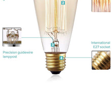 Load image into Gallery viewer, Retro Edison Bulb ST64 A19 T45 G80 G95 G125 Incandescent Light Bulb E27 220V 40W filament bulb lighting tubes Edison

