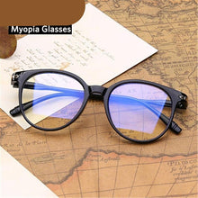 Load image into Gallery viewer, Retro Glasses Radiation Protection Optical Nearsight Frame For Men  And Women Anti Blue Computer Eyewear Unisex Blue Light Blocking Glasses Stylish Eyewear Comfortable Eye Protection UV Glare -1 -1.5 -2.0 -2.5
