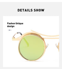 Load image into Gallery viewer, Retro Metal Round Circle Frame Sunglasses For Men New Fashionable New Round Shape Style Glasses For Women New Vintage Luxury Style Retro Sunglasses
