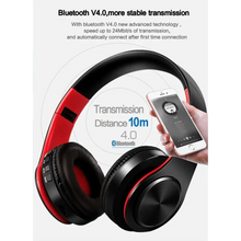 Load image into Gallery viewer, Retro Stereo Earphones Bluetooth Headphone Music Headset FM And Support SD Card With Mic And Volume Control, Wireless And Wired Headset
