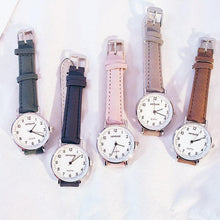 Load image into Gallery viewer, Retro Trendy Atmosphere Quartz Watch Fashion Casual Female Student Watch Ultra Thin Digital Dial Woman Children Set Bracelet Watch Leather Band Luxury Quartz Watches Fashion Creative Watch
