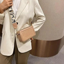 Load image into Gallery viewer, Retro Waist Bag PU Leather Fanny Pack Purse Leather with Gold Chain Strap Stylish Waist Pack Women Belt Bag Multifunctional Chest Bag
