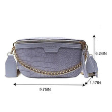 Load image into Gallery viewer, Retro Waist Bag PU Leather Fanny Pack Purse Leather with Gold Chain Strap Stylish Waist Pack Women Belt Bag Multifunctional Chest Bag
