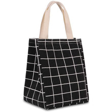 Load image into Gallery viewer, Reusable Lunch Bag Insulated Lunch Box Canvas Fabric with Aluminum Foil
