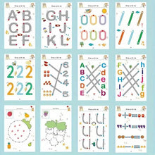 Load image into Gallery viewer, Reusable Magic Practice Workbook Set with Erasable Pen and Refills
