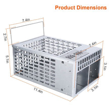 Load image into Gallery viewer, Reusable Metal Rat Cage Catch Release Continuous Capture
