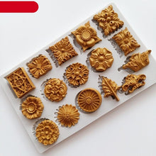 Load image into Gallery viewer, Reusable Retro Silicone Fondant Chocolate Aroma Stone Ornaments Resin Sugarcraft Mold For Pastry Cup Cake Decorating Crystal Stones Silicone Mold For Kitchen
