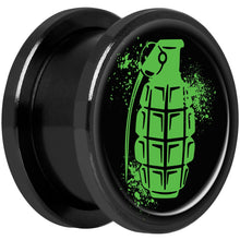 Load image into Gallery viewer, Green Grenade Black Anodized Screw Fit Plug Set 5/8

