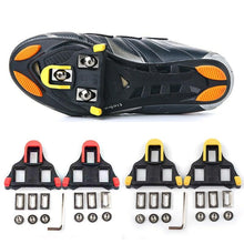 Load image into Gallery viewer, Road Bike Cycling Shoe Pedal Cleats Bicycle Accessories Road Bike Cleats For Cleats- Indoor Outdoor Spin Cycling Pedals Cleat &amp; Bicycle Clips Set
