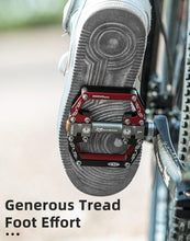 Load image into Gallery viewer, Road Bike Pedals Aluminum Alloy Anti-slip Bicycle Pedals Hollow-Carved Design Pedals Bicycle Accessories Mountain Bike Pedals Flat Bicycle Pedals Platform Cycling Sealed Bearing Aluminum Pedals For Mountain Bike
