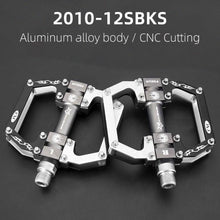 Load image into Gallery viewer, Road Bike Pedals Aluminum Alloy Anti-slip Bicycle Pedals Hollow-Carved Design Pedals Bicycle Accessories Mountain Bike Pedals Flat Bicycle Pedals Platform Cycling Sealed Bearing Aluminum Pedals For Mountain Bike
