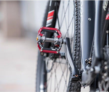 Load image into Gallery viewer, Road Bike Pedals Aluminum Alloy Anti-slip Bicycle Pedals Hollow-Carved Design Pedals Bicycle Accessories Mountain Bike Pedals Flat Bicycle Pedals Platform Cycling Sealed Bearing Aluminum Pedals For Mountain Bike

