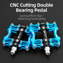 Load image into Gallery viewer, Road Bike Pedals Aluminum Alloy Anti-slip Bicycle Pedals Hollow-Carved Design Pedals Bicycle Accessories Mountain Bike Pedals Flat Bicycle Pedals Platform Cycling Sealed Bearing Aluminum Pedals For Mountain Bike

