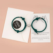 Load image into Gallery viewer, Romantic 2pcs/set Heart Magnetic Couple Bracelets Men Women Classic Black White Paired Lovers Braclet Adjustable Matching Braided Rope Bracelet Promise Friendship Bracelet Gifts For Girlfriend
