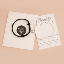 Load image into Gallery viewer, Romantic 2pcs/set Heart Magnetic Couple Bracelets Men Women Classic Black White Paired Lovers Braclet Adjustable Matching Braided Rope Bracelet Promise Friendship Bracelet Gifts For Girlfriend
