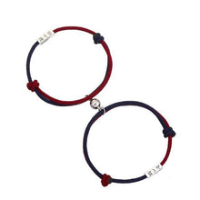 Load image into Gallery viewer, Romantic Couple Bracelet Magnet Black White Rope Adjustable Distance Paired Mutual Attraction Bracelets Vows Of Eternal Love Charms Rope Braided Adjustable Jewelry Gifts Set For Lover Women

