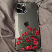 Load image into Gallery viewer, Romantic Red Rose Flower Clear Phone Case For iPhone 13 12 11 Pro MAX Mini X XS XR 7 8 Plus Soft Silicone Transparent Cover Gorgeous Floral Print Women Transparent Strong Clear Case
