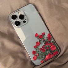 Load image into Gallery viewer, Romantic Red Rose Flower Clear Phone Case For iPhone 13 12 11 Pro MAX Mini X XS XR 7 8 Plus Soft Silicone Transparent Cover Gorgeous Floral Print Women Transparent Strong Clear Case
