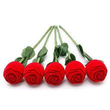 Load image into Gallery viewer, Romantic Red Rose Love Heart Wedding Ring Box Elegant Cases Earring Necklace Jewelry Gift Box Case
