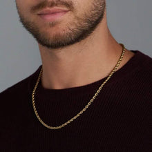 Load image into Gallery viewer, Rope Chain in Yellow Gold - 3mm
