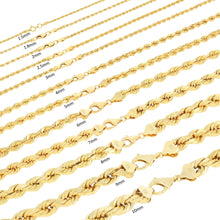 Load image into Gallery viewer, Rope Chain in Yellow Gold - 5mm
